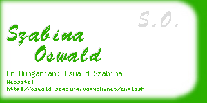 szabina oswald business card